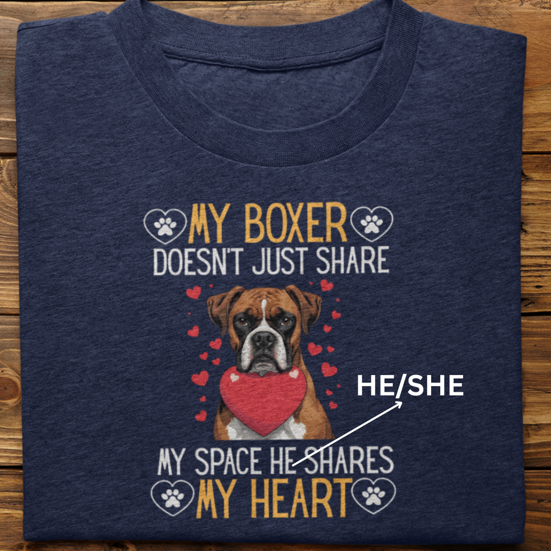 Boxer : Shares My Heart Tshirt Unisex