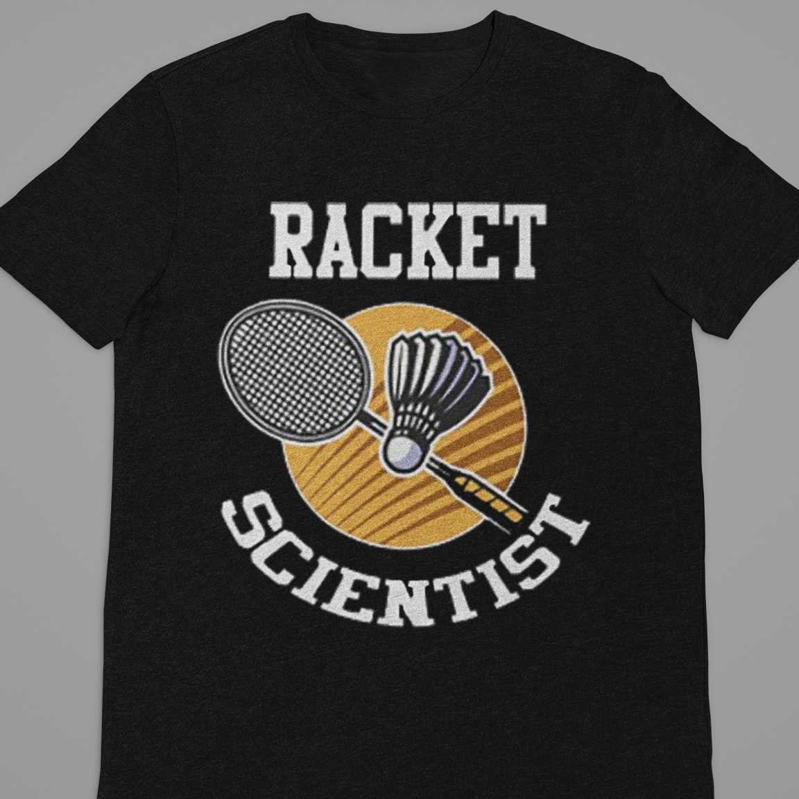 Badminton : Racket Scientist Black Tshirt