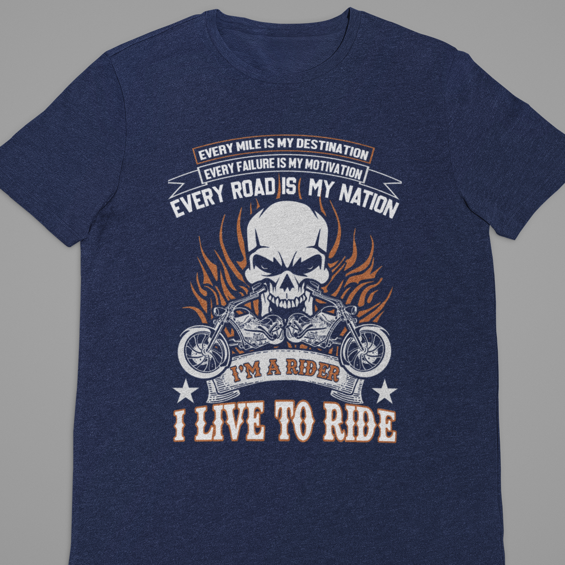 Biker : Every Mile Is My Destination Tshirt