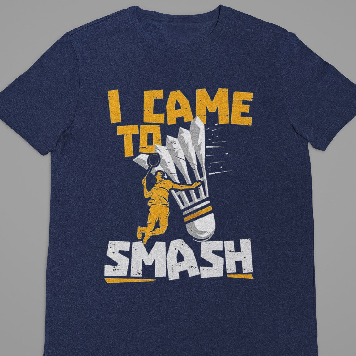 Badminton : I Came To Smash Black Tshirt