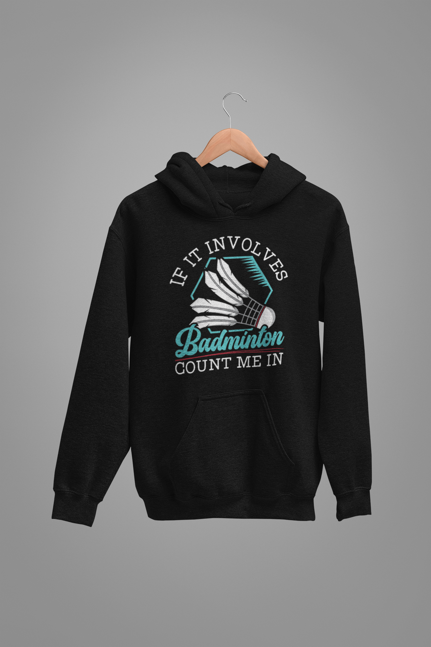 Badminton : If It Involves Badminton Oversized Black Hoodie