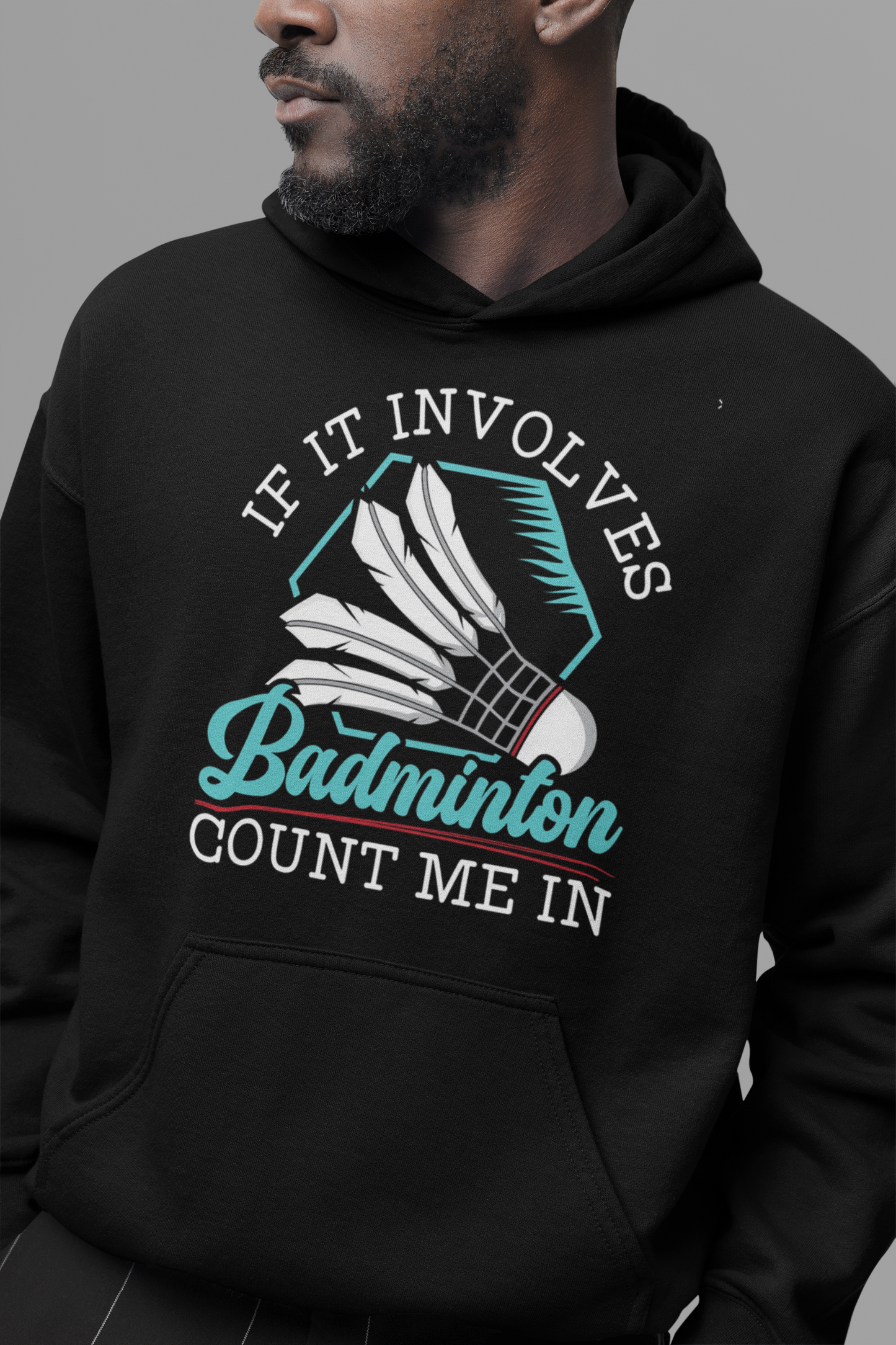 Badminton : If It Involves Badminton Oversized Black Hoodie