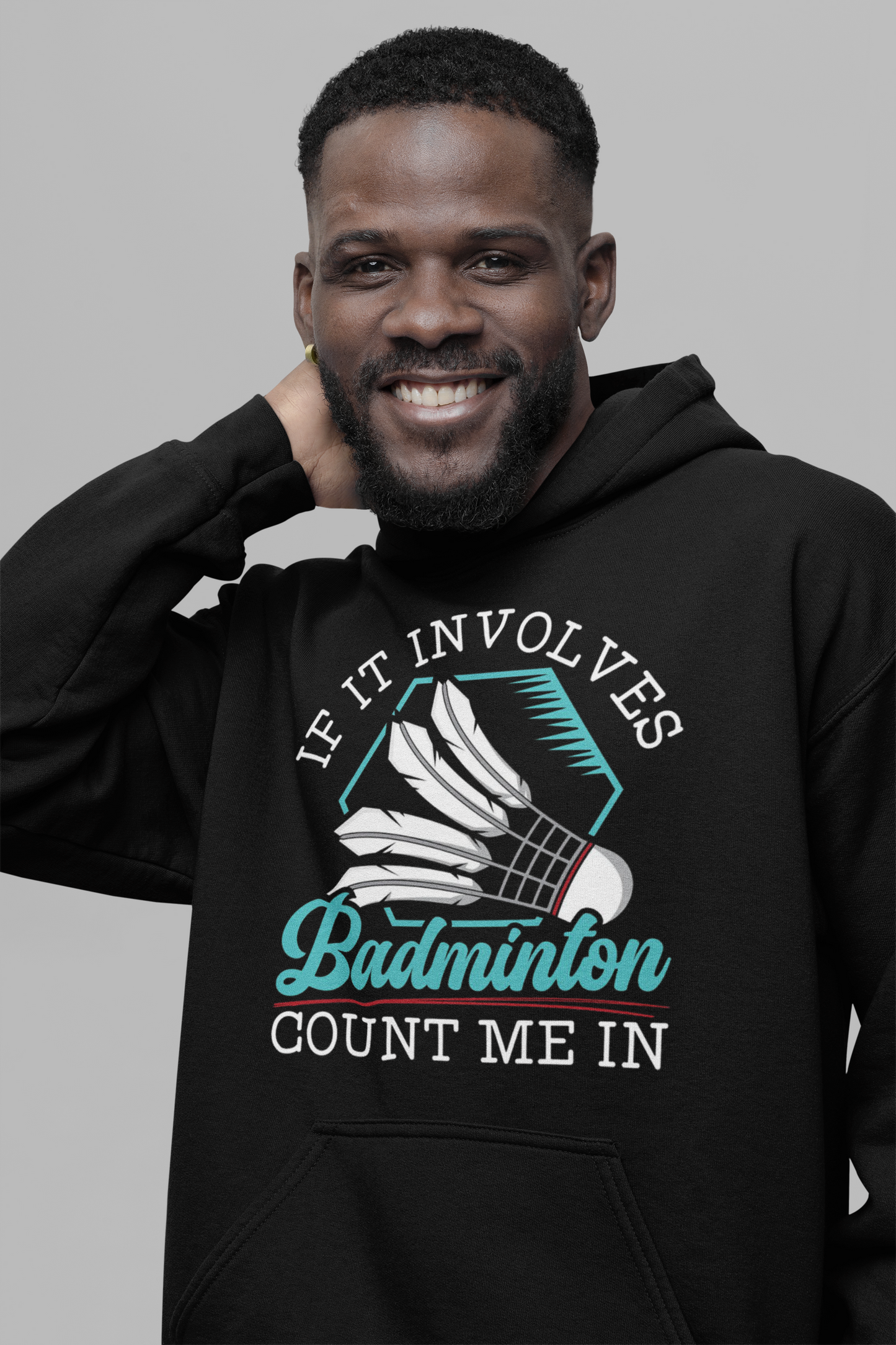 Badminton : If It Involves Badminton Oversized Black Hoodie