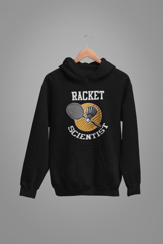 Badminton : Racket Sceintist Oversized Black Hoodie