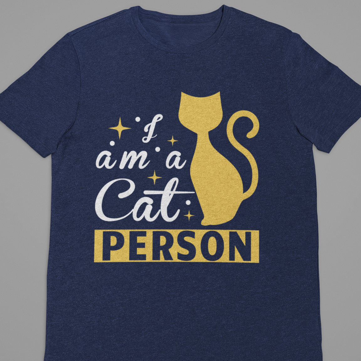 Cat Love : I Am A Cat Person Black Tshirt