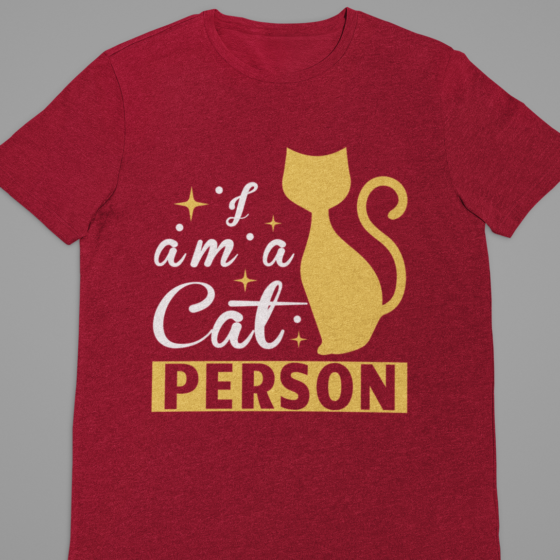 Cat Love : I Am A Cat Person Black Tshirt