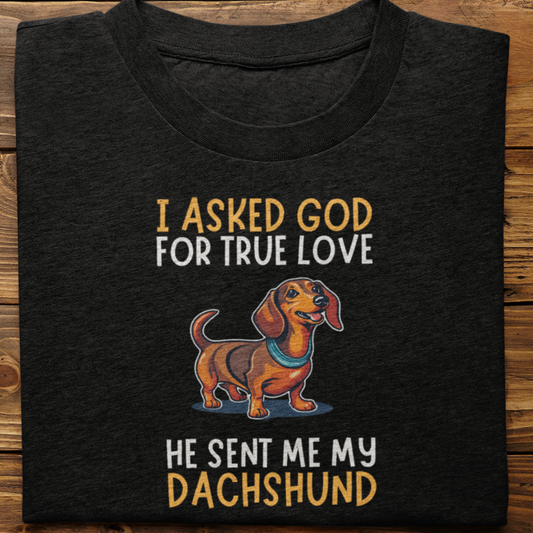 Dachshund : I Asked God Tshirt unisex