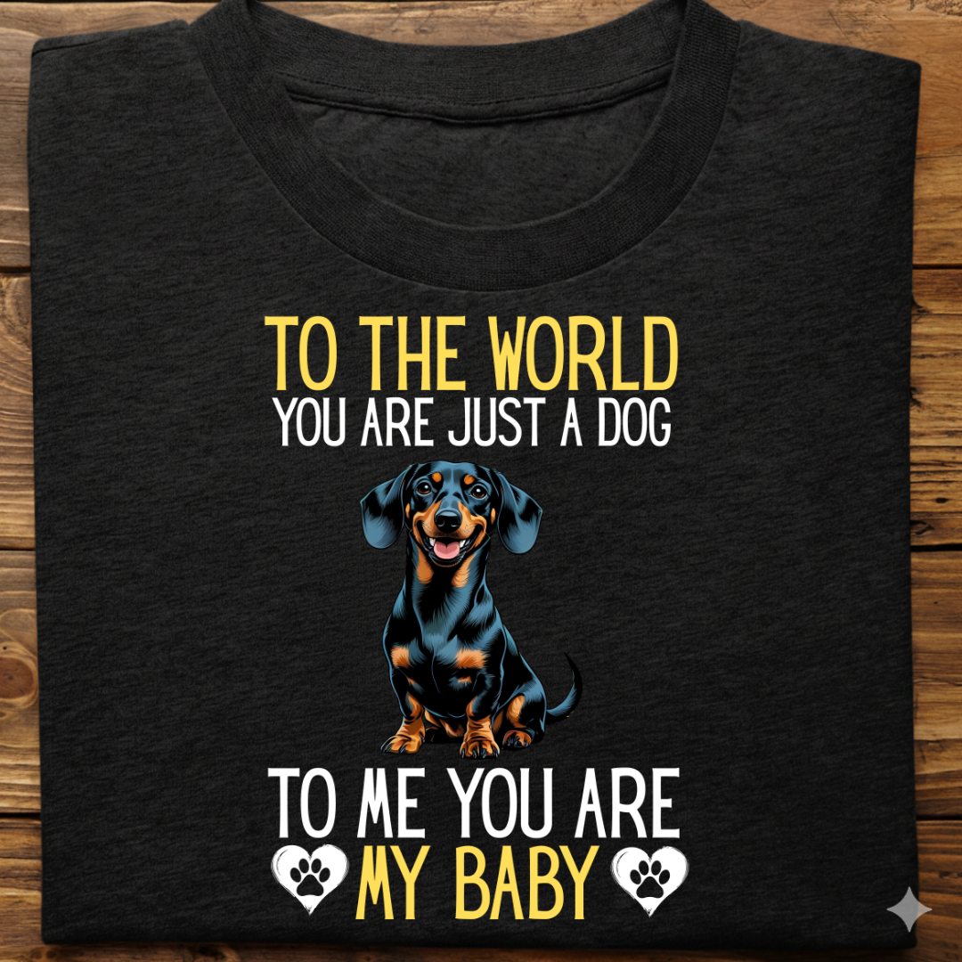 Dachshund : To World Baby Tshirt Unisex