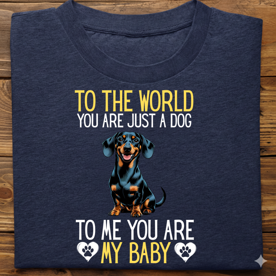 Dachshund : To World Baby Tshirt Unisex