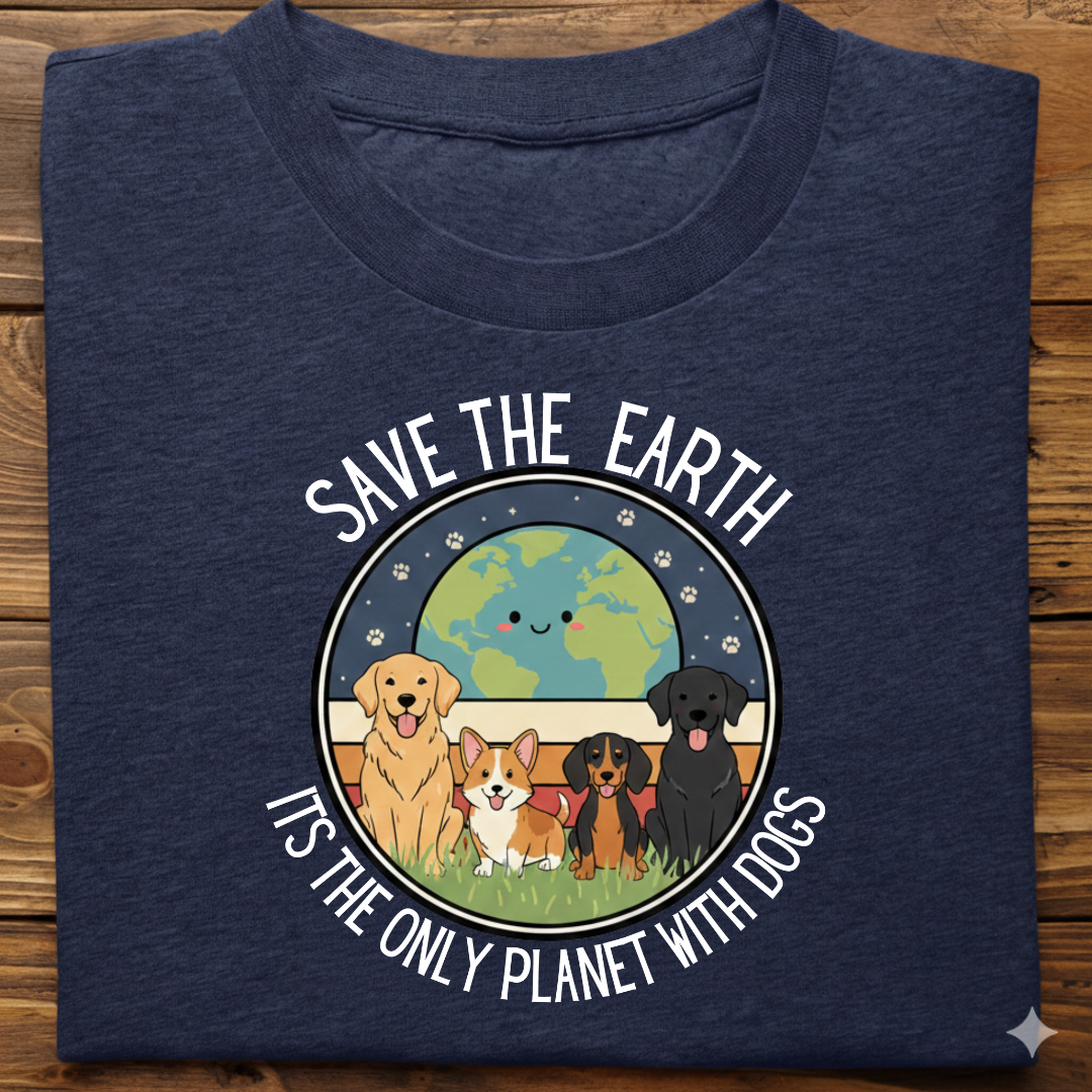 Dog Love : Save The Earth Tshirt Unisex