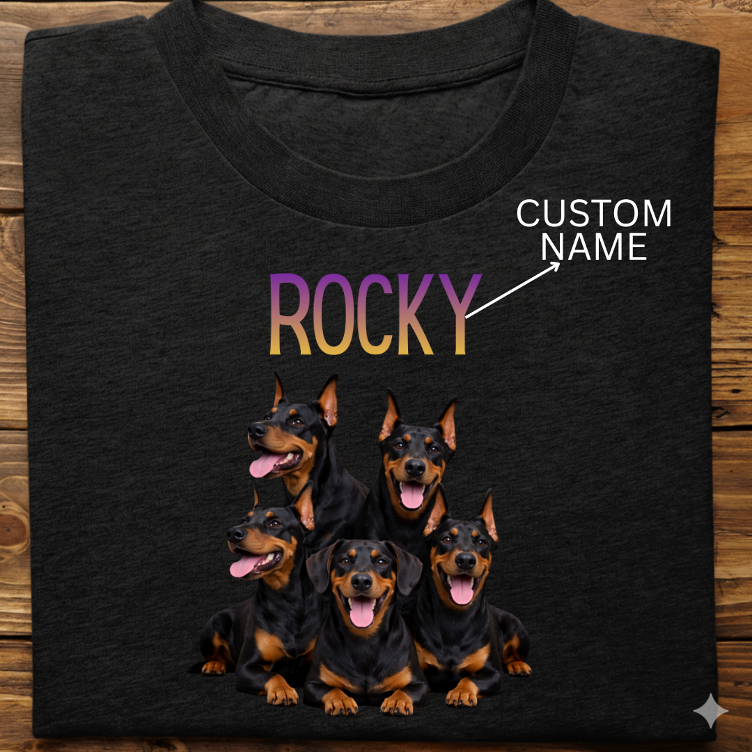 Doberman : ilustration Tshirt Unisex