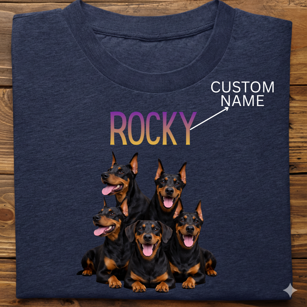 Doberman : ilustration Tshirt Unisex