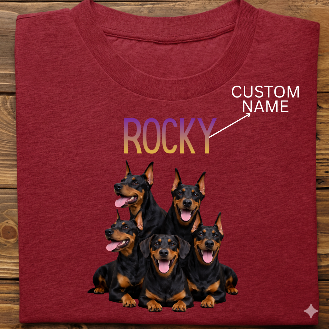 Doberman : ilustration Tshirt Unisex