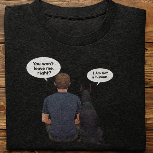 Doberman : I Am Not A Human Tshirt Unisex(Male)