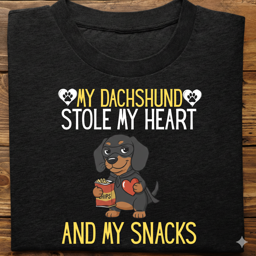 Dachshund : Stole My Snacks Tshirt Unisex