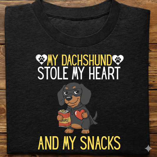 Dachshund : Stole My Snacks Tshirt Unisex