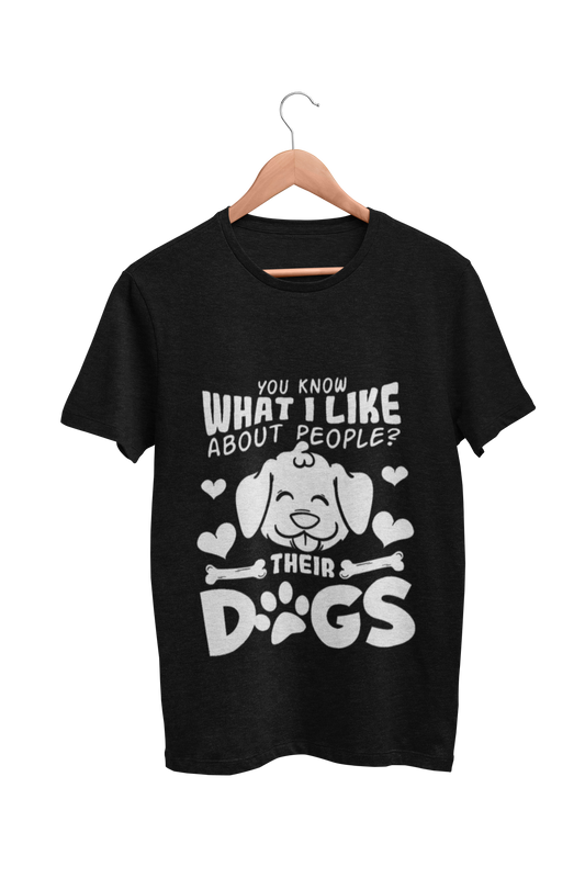 Dog love : You Know What I Like About People Black Tshirt