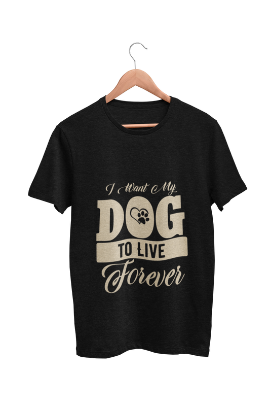 Dog Love : I want My Dog Black Tshirt