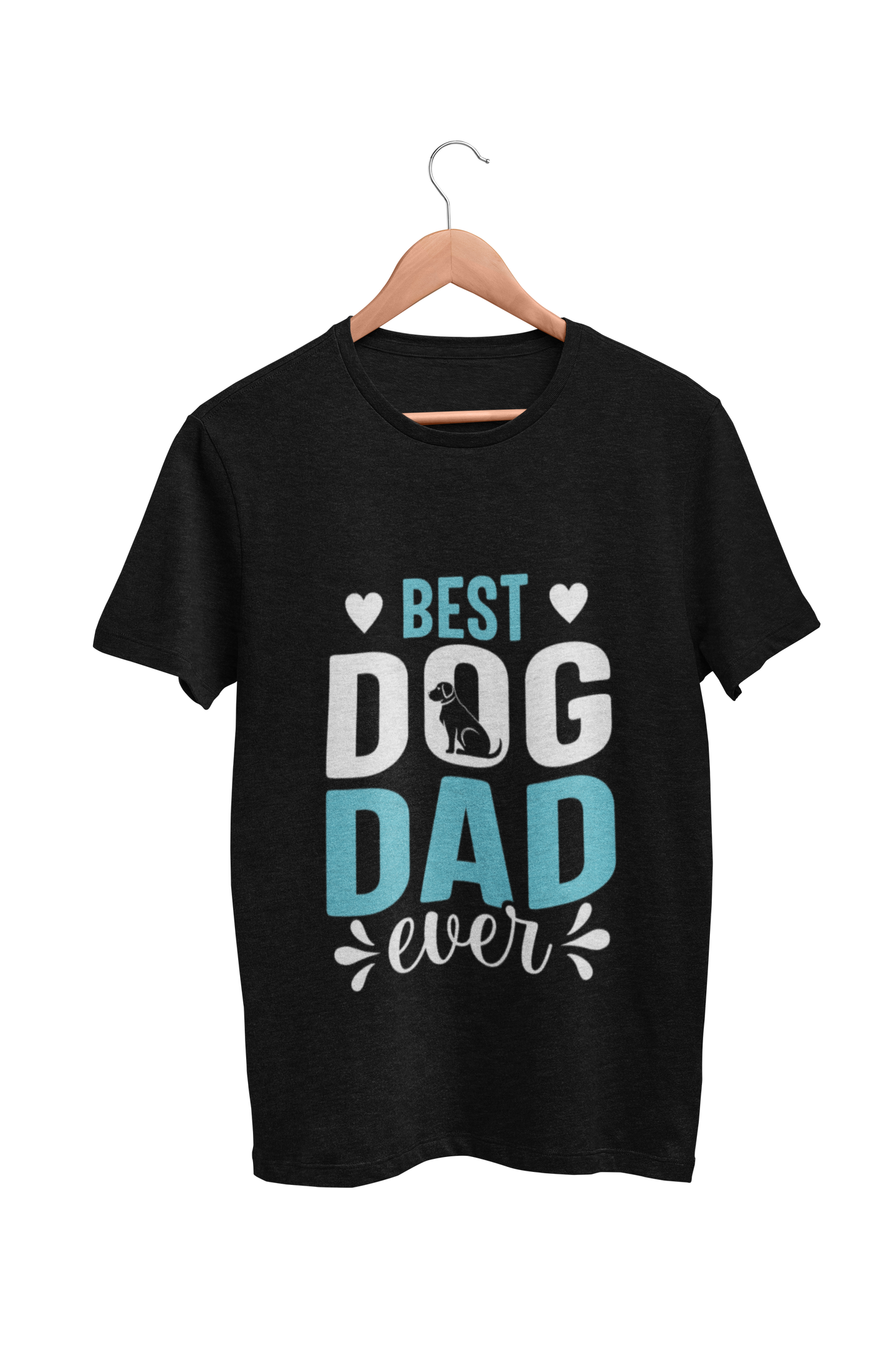 Dog Love : Best Dog Dad Ever Black Tshirt