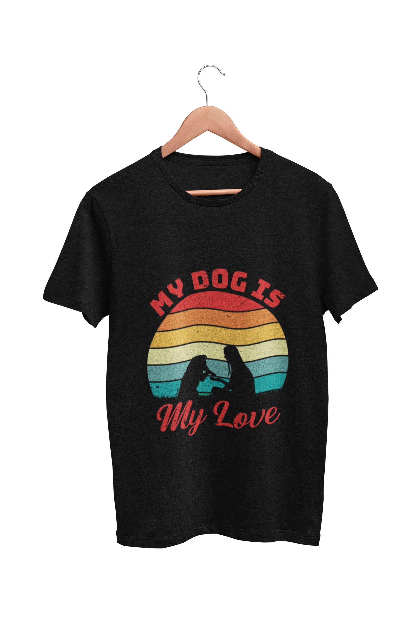 Dog Love :My Dog Is My Love Black Tshirt