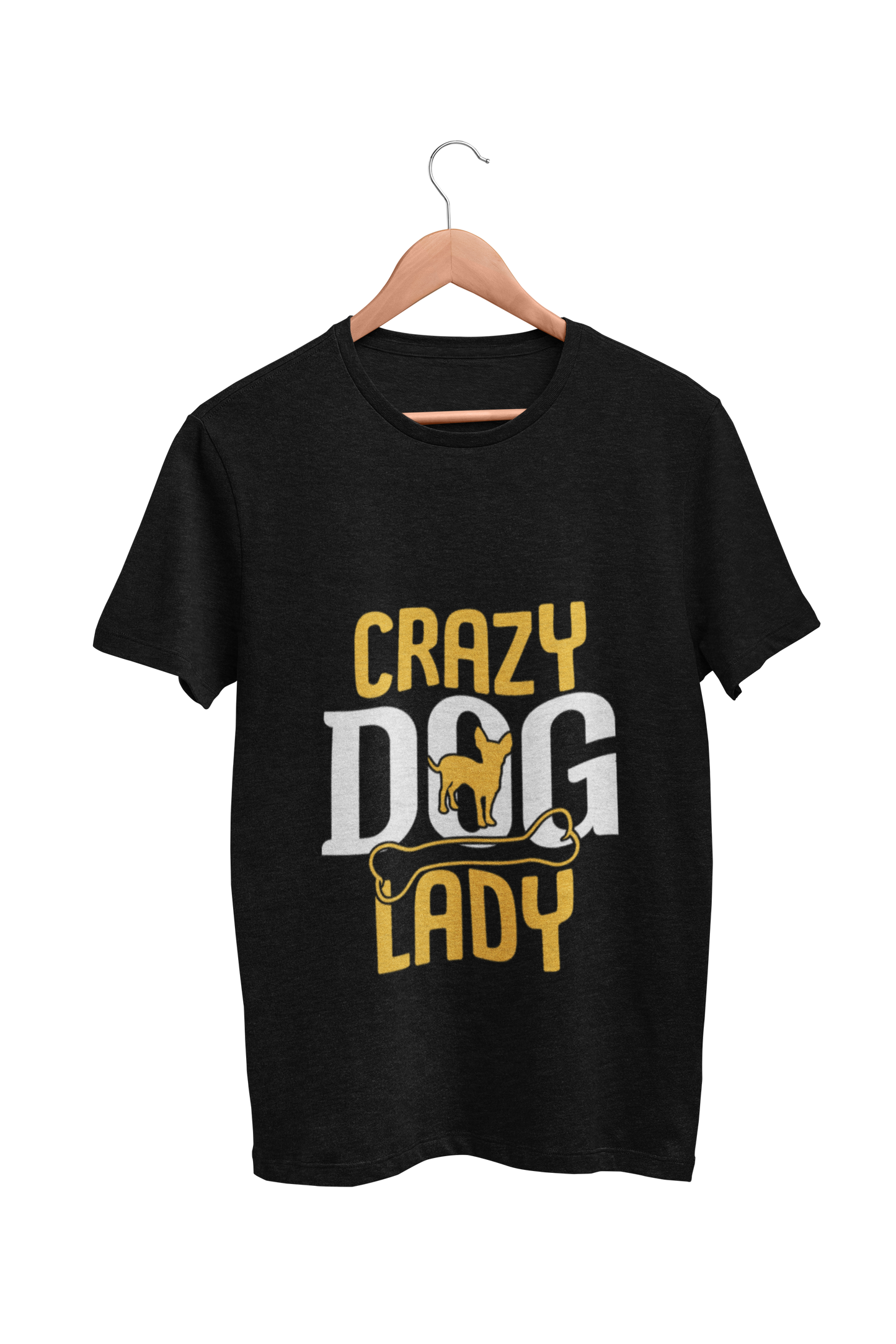 Dog Love :Crazy Dog Lady Black Tshirt