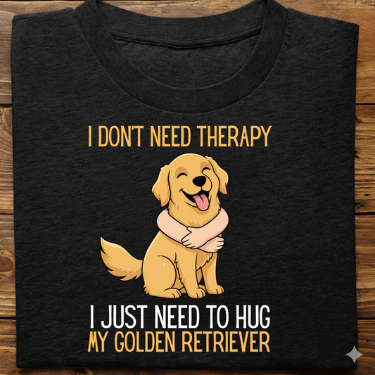 Golden Retriever : Therapy Hug Tshirt Unisex