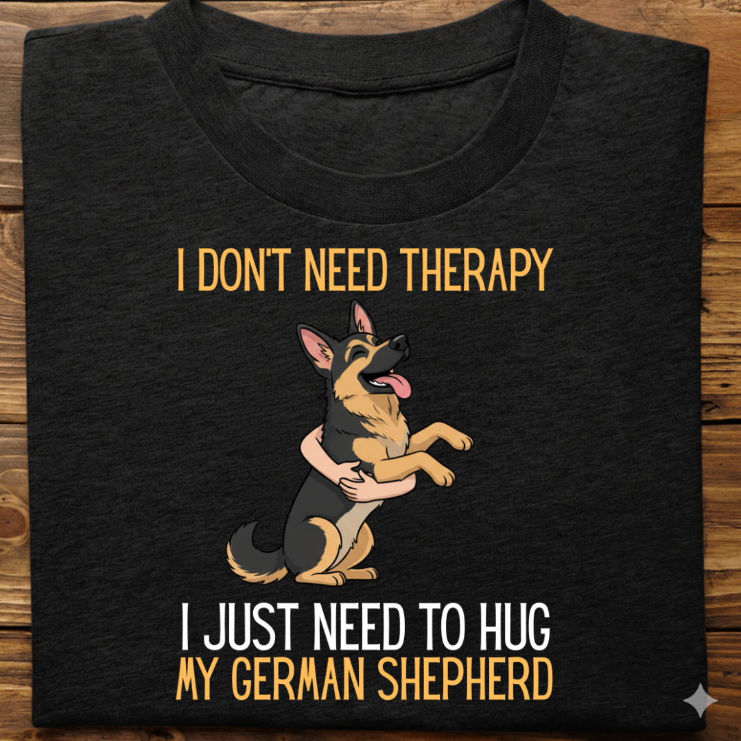 German Shepherd : Therapy Hug Tshirt Unisex