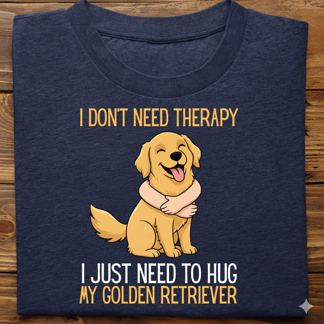 Golden Retriever : Therapy Hug Tshirt Unisex