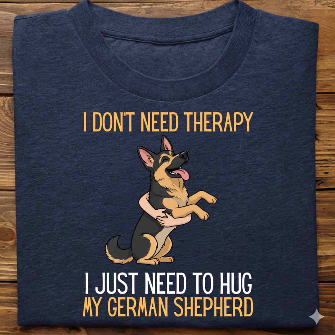 German Shepherd : Therapy Hug Tshirt Unisex