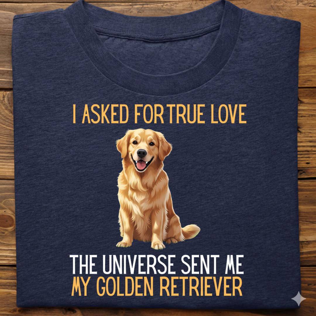 Golden Retriever : Universe True Love Tshirt Unisex