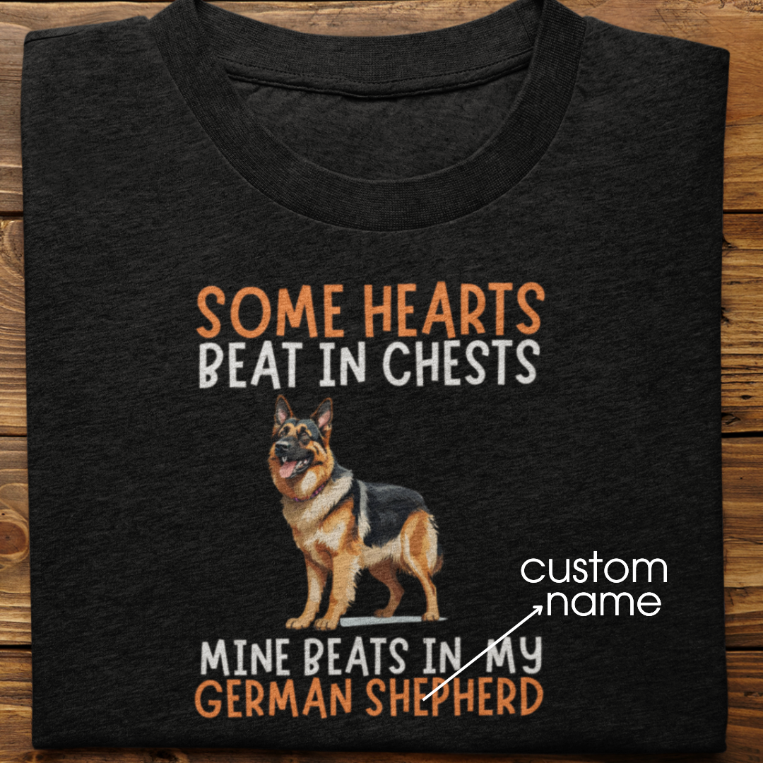 German : Some Hearts Beat In Chests Tshirt Unisex