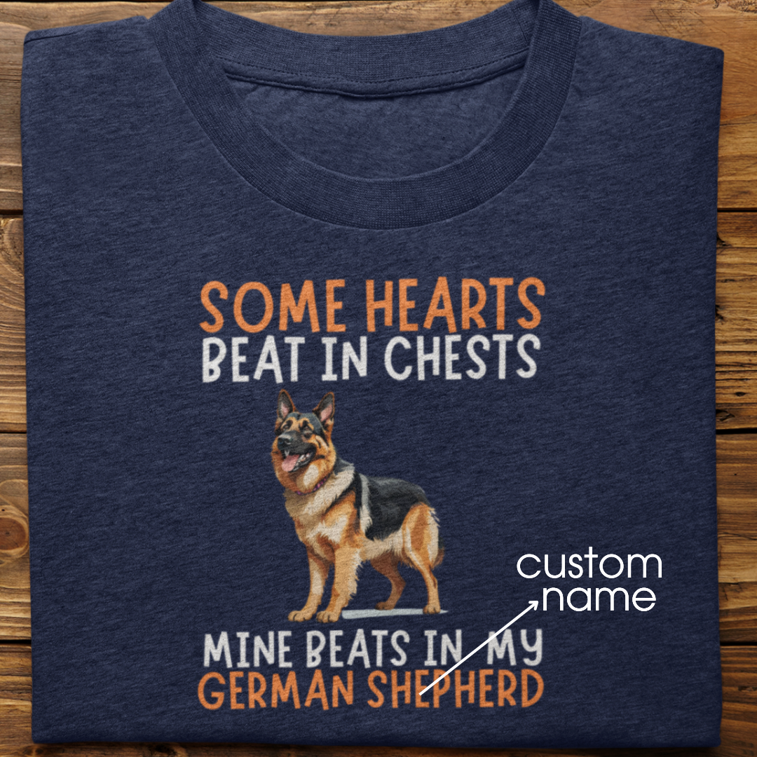 German : Some Hearts Beat In Chests Tshirt Unisex