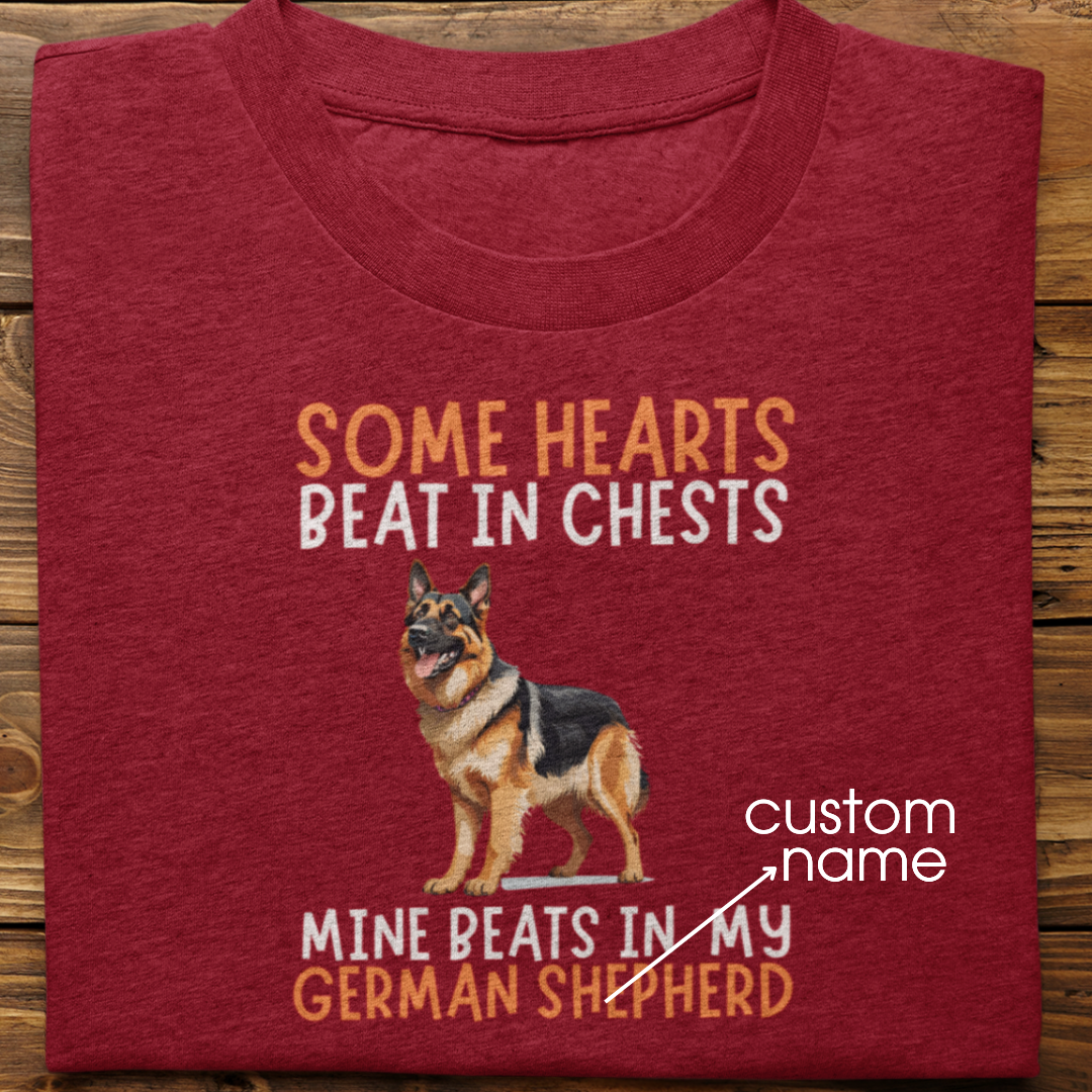 German : Some Hearts Beat In Chests Tshirt Unisex