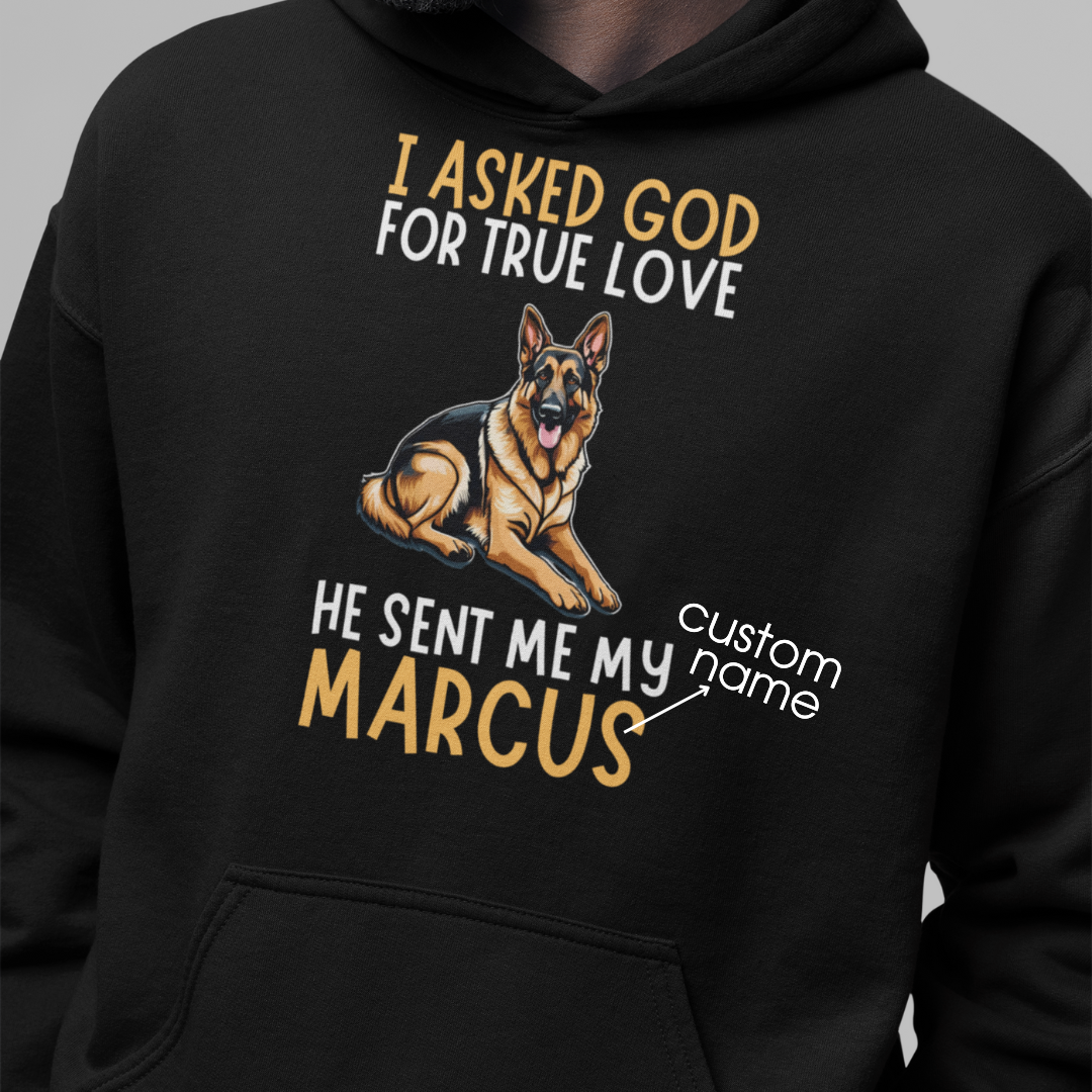 German Shepherd : God True Love Oversized  Hoodie Unisex