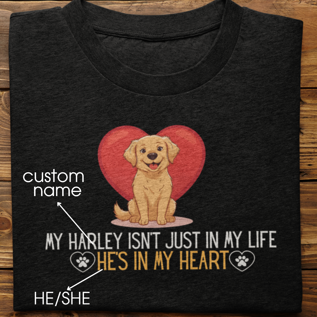 Golden Retiever : In My Heart Tshirt Unisex