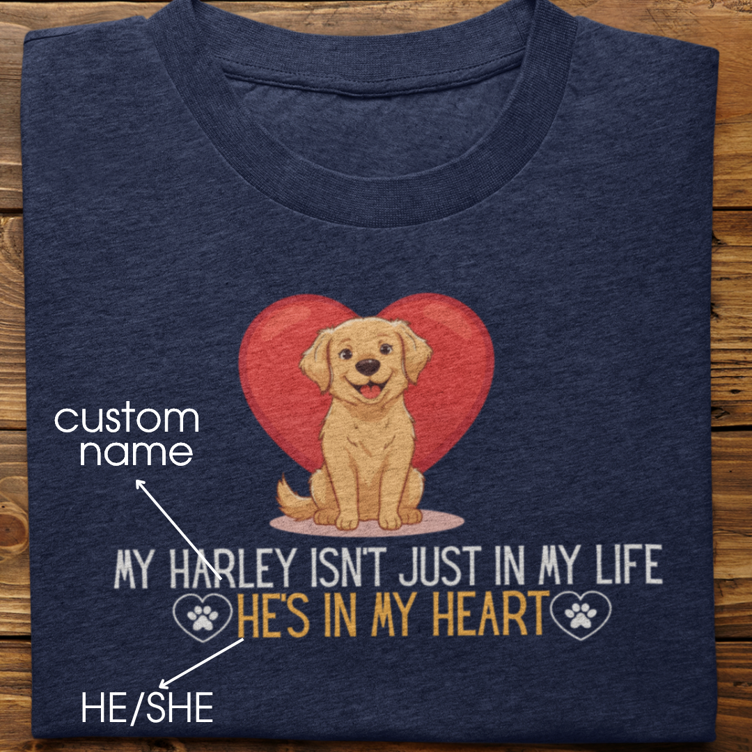 Golden Retiever : In My Heart Tshirt Unisex