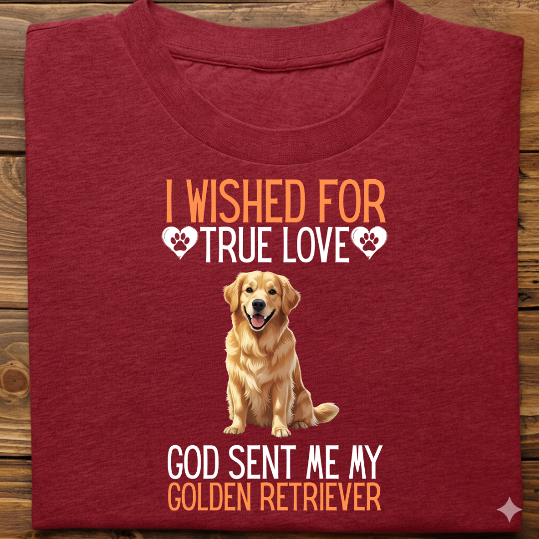 Golden Retriever : I Wished True Love Tshirt Unisex