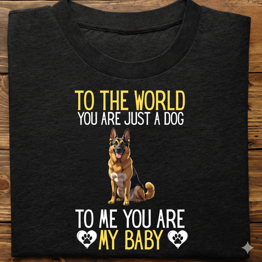 German Shepherd : To World Baby Tshirt Unisex