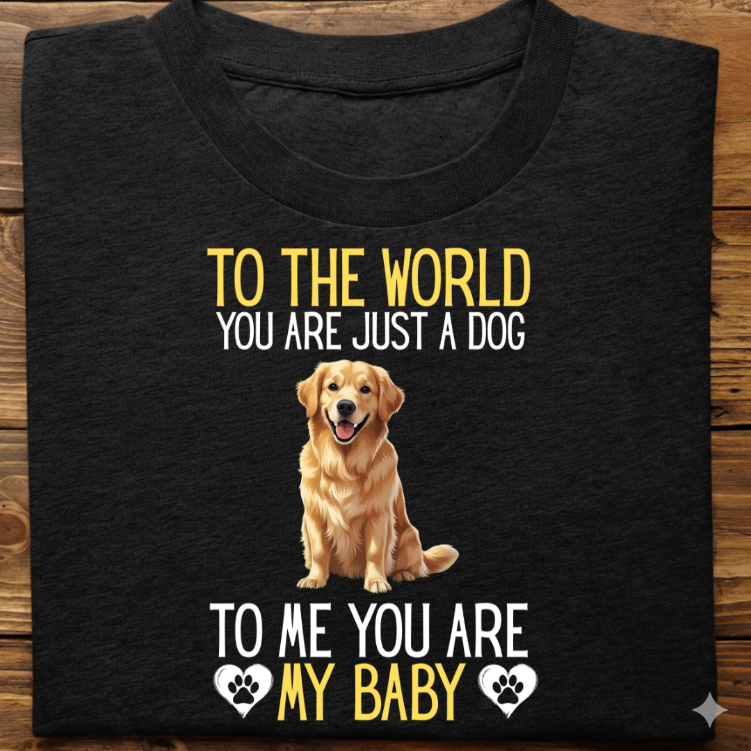 Golden Retriever : To World Baby Tshirt Unisex