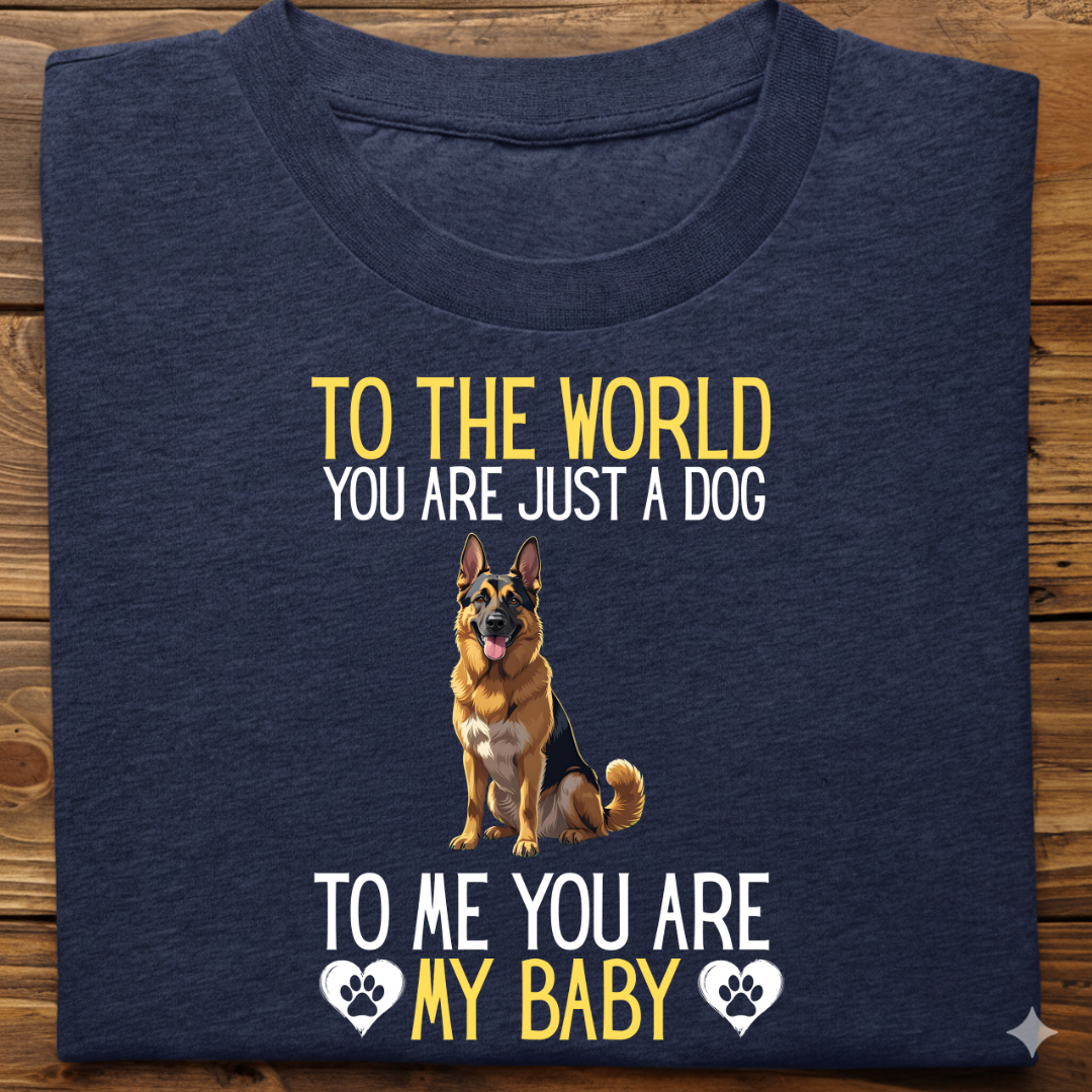 German Shepherd : To World Baby Tshirt Unisex
