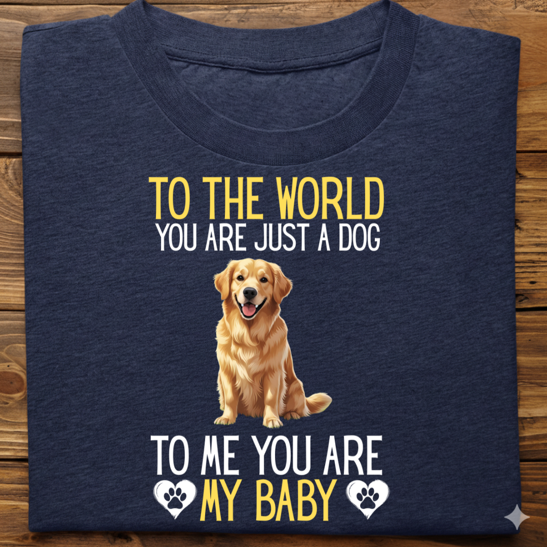 Golden Retriever : To World Baby Tshirt Unisex