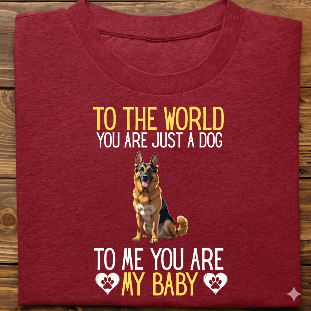 German Shepherd : To World Baby Tshirt Unisex