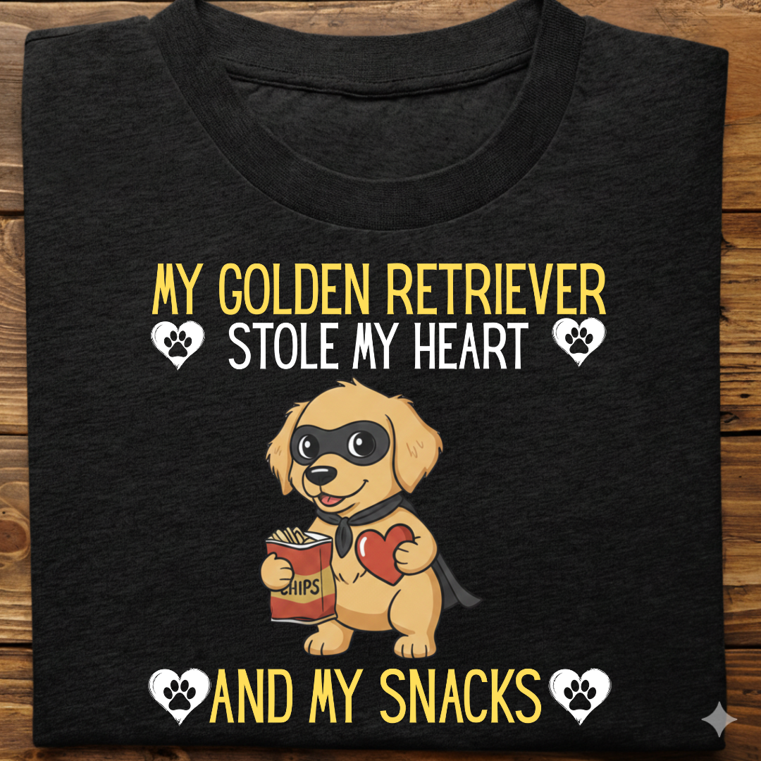 Golden Retriever : Stole My Snacks Tshirt Unisex