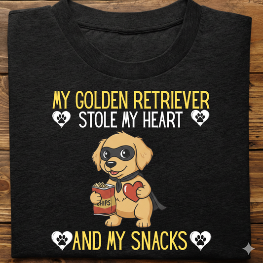 Golden Retriever : Stole My Snacks Tshirt Unisex