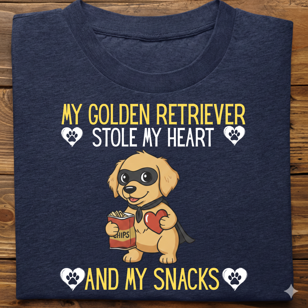 Golden Retriever : Stole My Snacks Tshirt Unisex