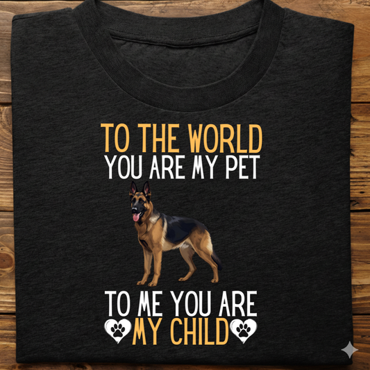 German Shepherd : To The World Child Tshirt Unisex