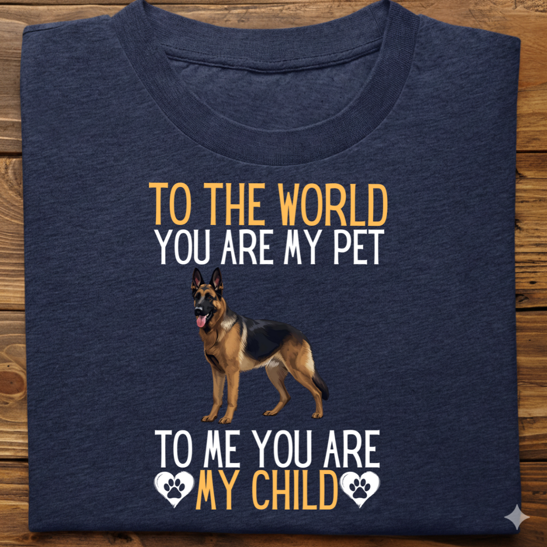 German Shepherd : To The World Child Tshirt Unisex
