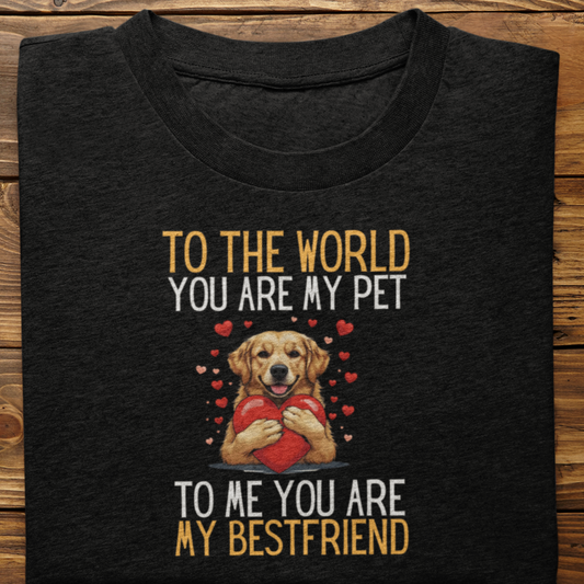 Golden Retriever : To The World Bestfriend Tshirt Unisex