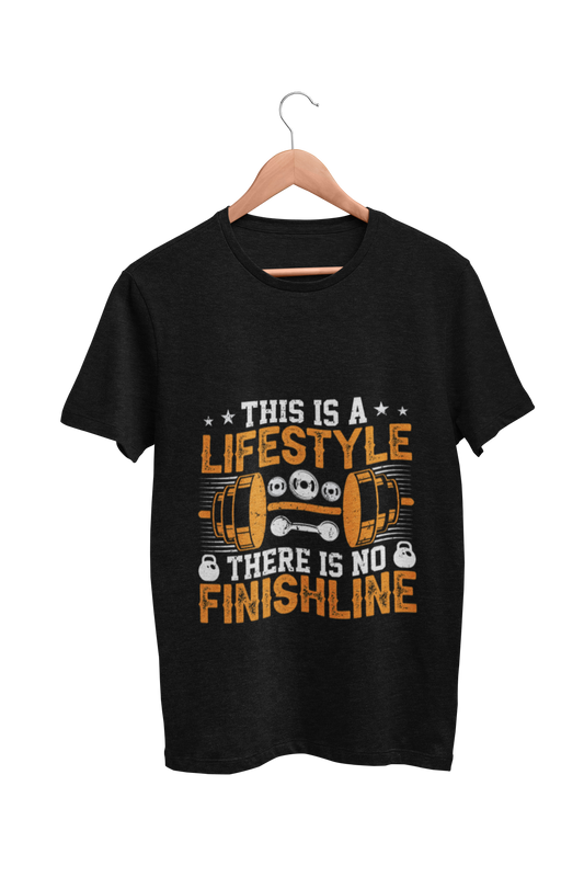 Gym : This is Lifestyle Black Tshirt