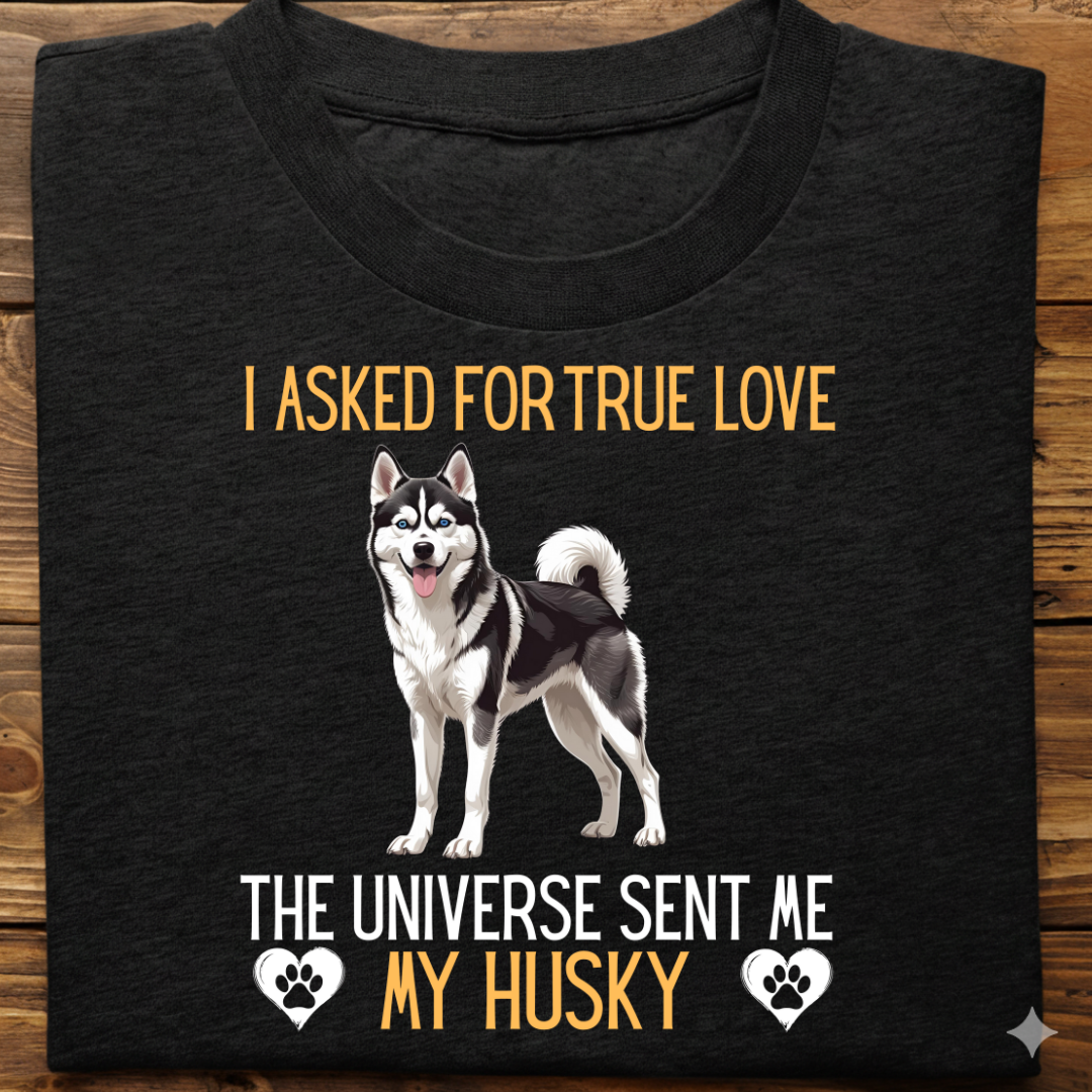 Husky : Universe True Love Tshirt Unisex(Black)